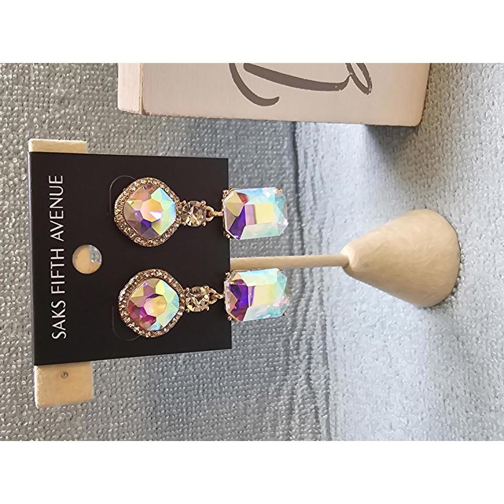Saks Fifth Avenue Colorful Crystal Dangle Earrings